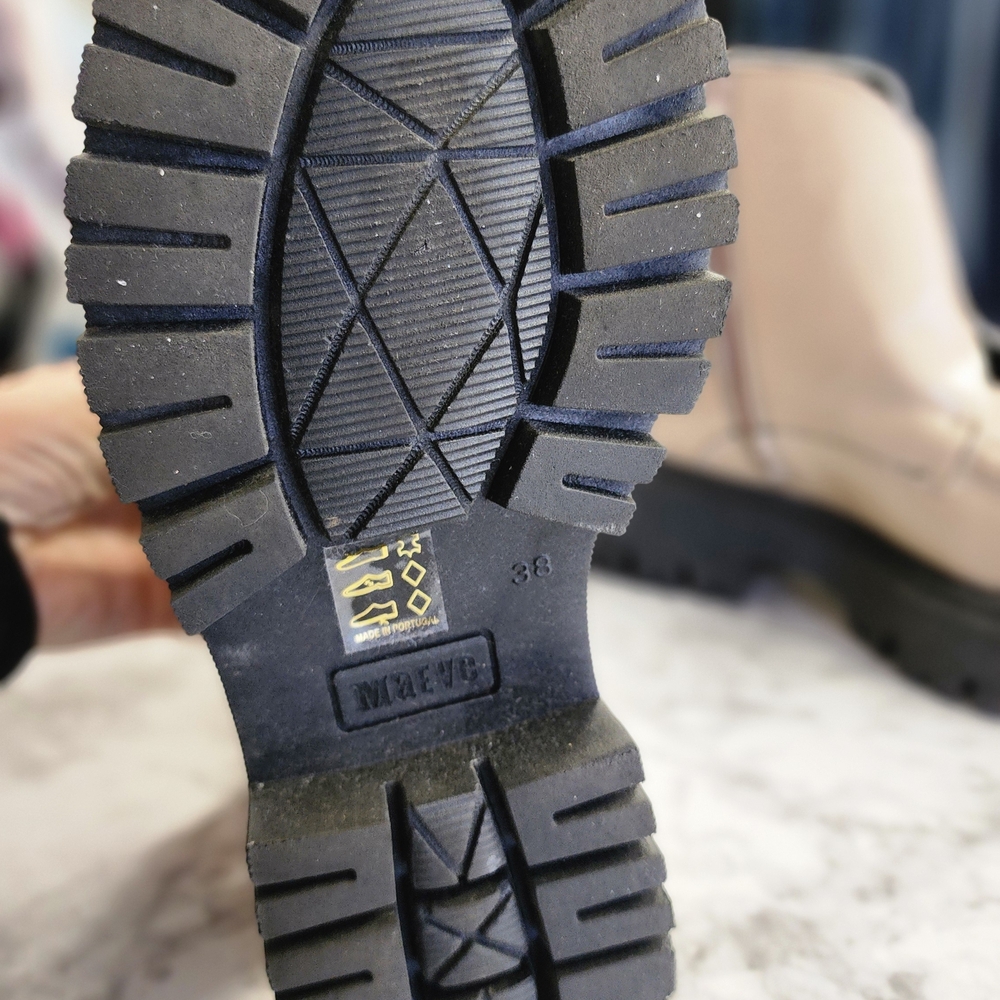 Maeve Cream/Taupe Combat Boots - Picture 4 of 6